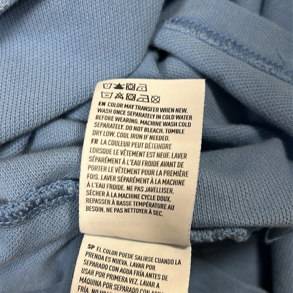 American Eagle Men's Super Soft Standard Fit Light Blue Pique SS Polo Shirt XXL - Picture 7 of 7
